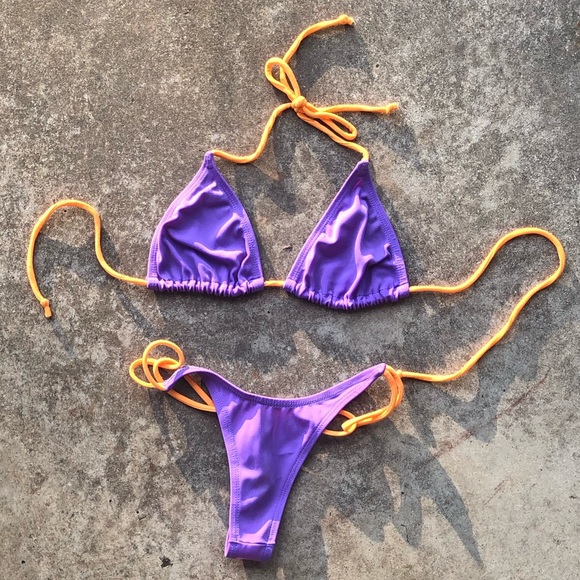 Other - Purple & Orange Bikini G-String / Thong NWOT Med
